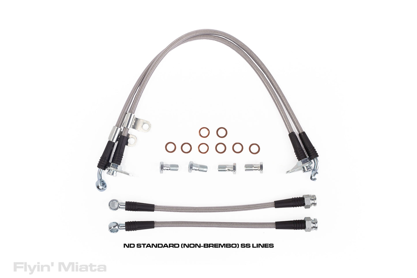 Braided stainless steel brake line kit (ND/Fiat)