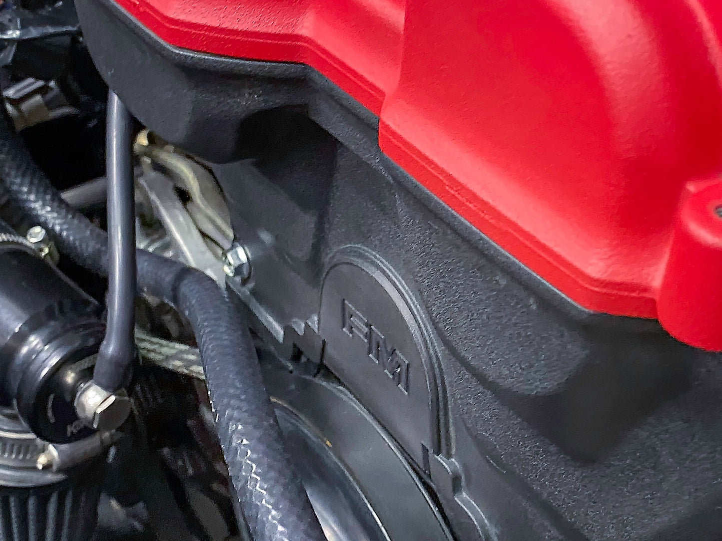 Timing cover hole plate kit for reroute