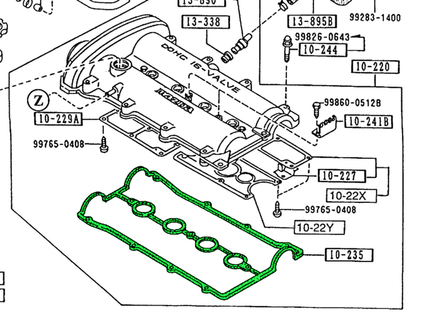 Valve cover gasket (1.6)