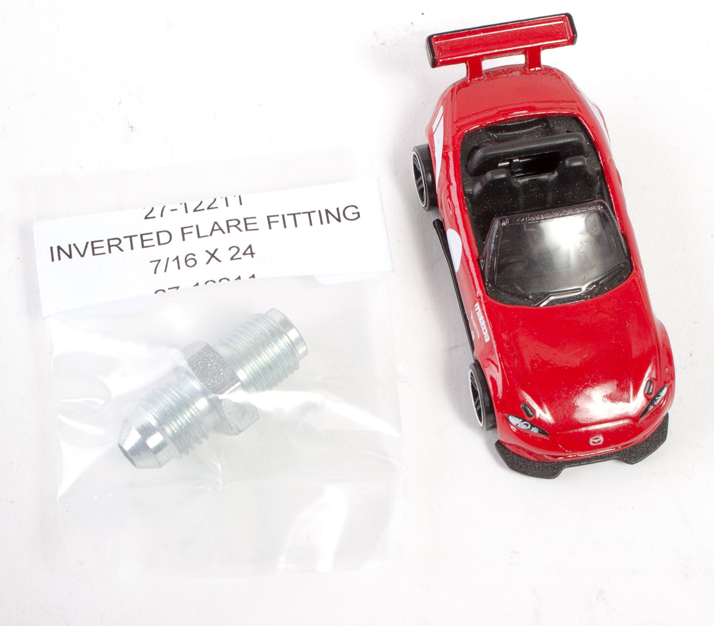 Adapter, -4AN male to 7/16-24 male inverted flare