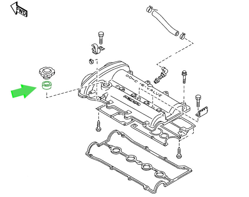 O-ring for oil filler cap