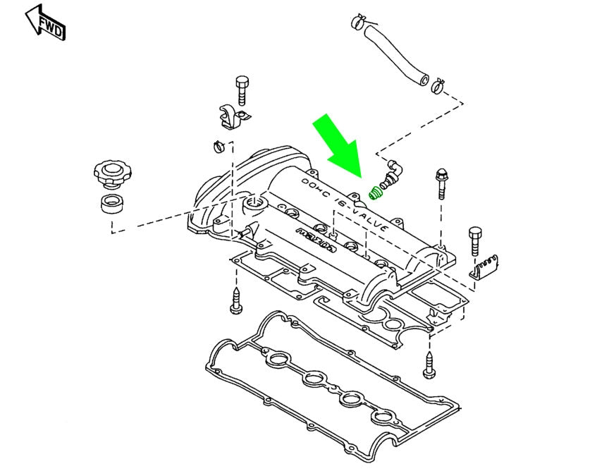 PCV valve grommet