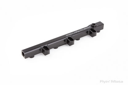 Flyin' Miata dual feed fuel rail with stainless steel feed lines for NB chassis