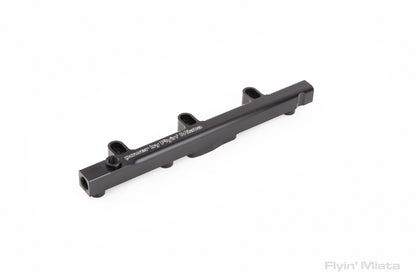 Flyin' Miata dual feed fuel rail with stainless steel feed lines for NB chassis
