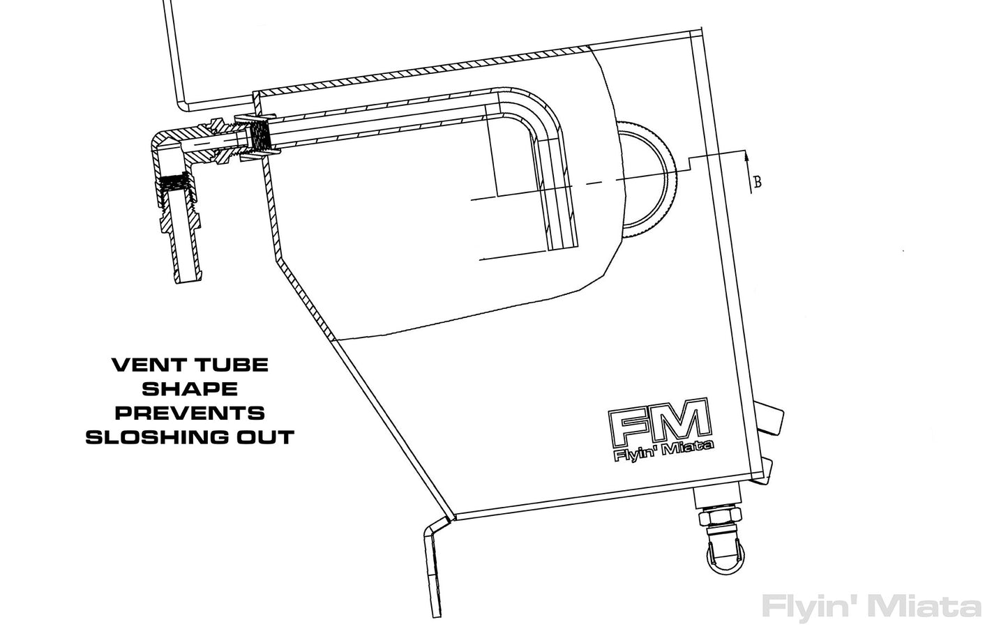 Aluminum Coolant Overflow Tank for NA