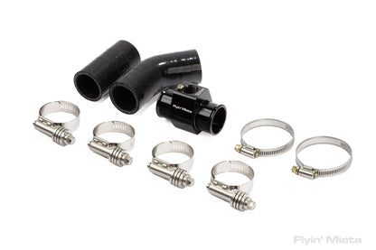 Upper radiator hose with temperature sensor port for NC