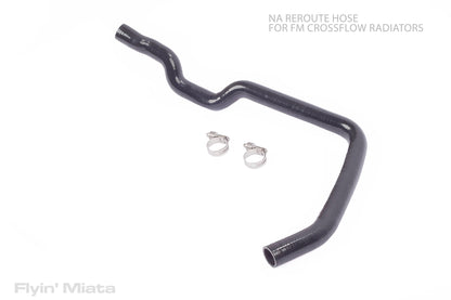 Custom formed reroute hose for NA