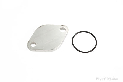 Thermostat neck removal coolant block-off plate for head