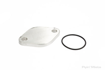 Thermostat neck removal coolant block-off plate for head
