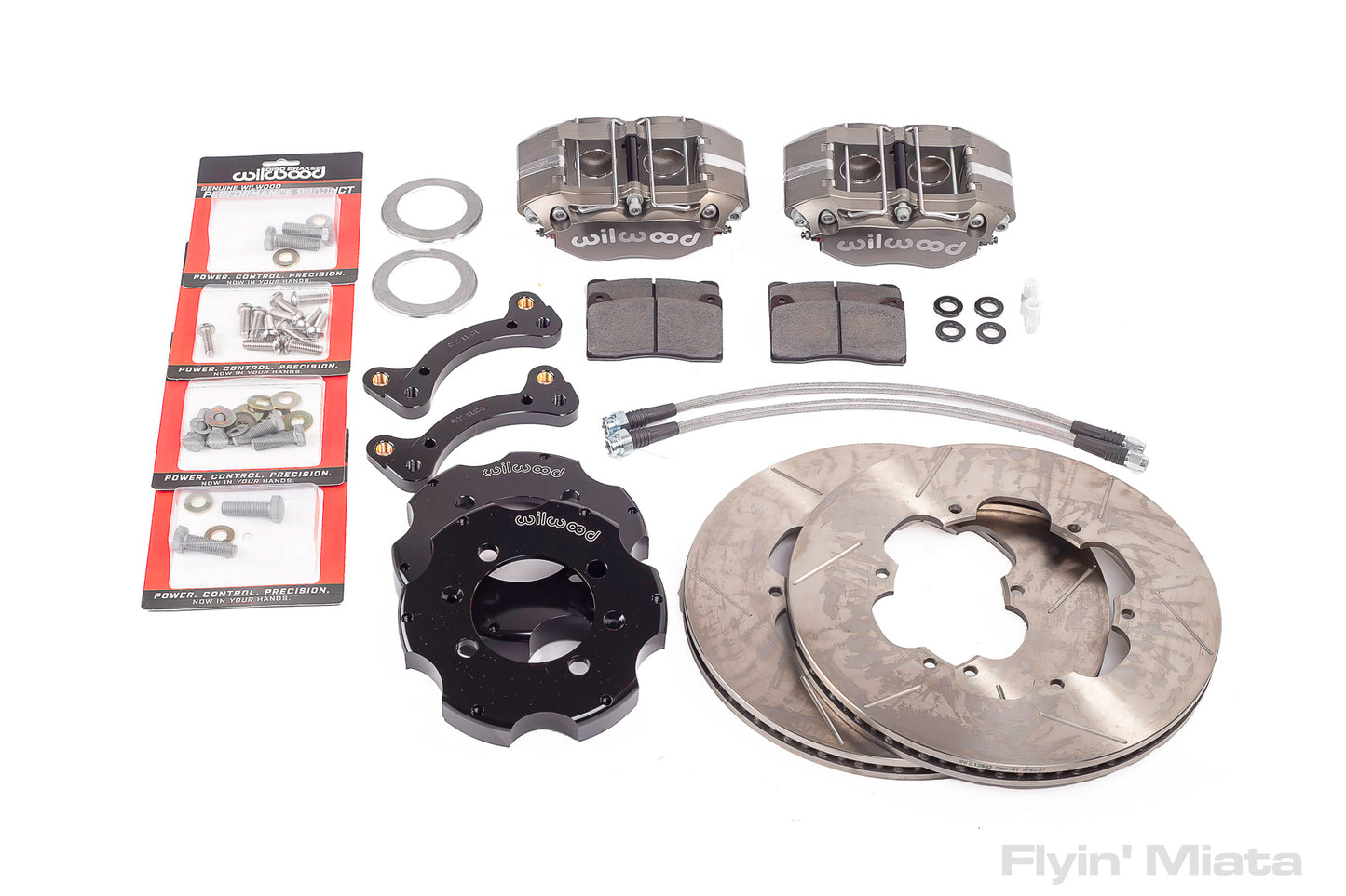 Front-only FM big brake Kit for NA/NB with gray 4-piston Dynapro calipers