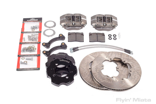 Front-only FM big brake Kit for NA/NB with gray 4-piston Dynapro calipers