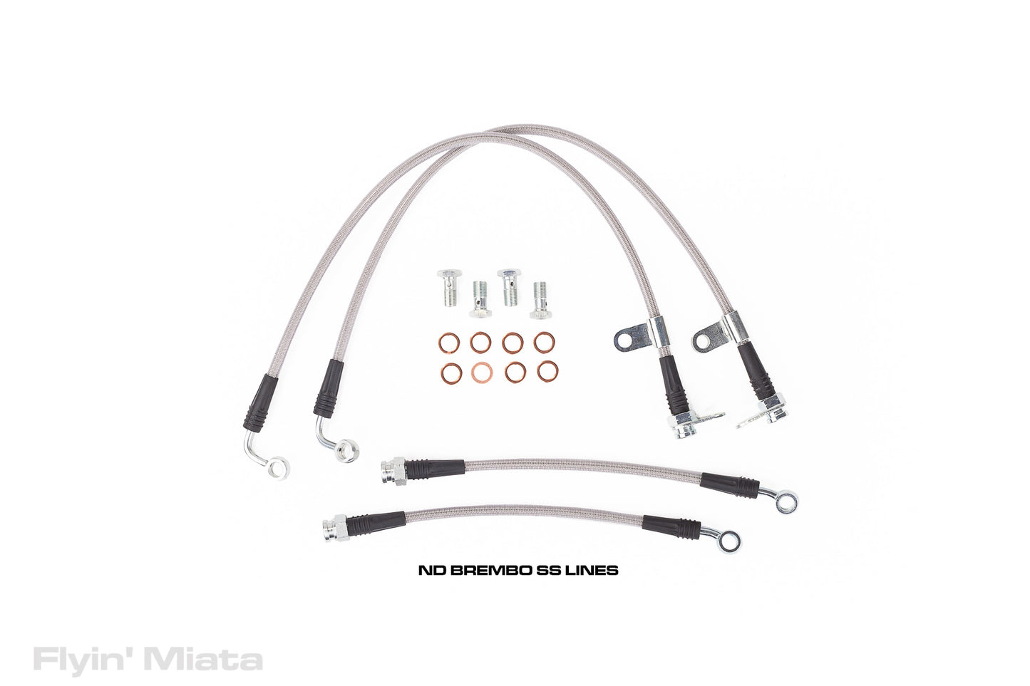 Braided stainless steel brake line kit (ND/Fiat)