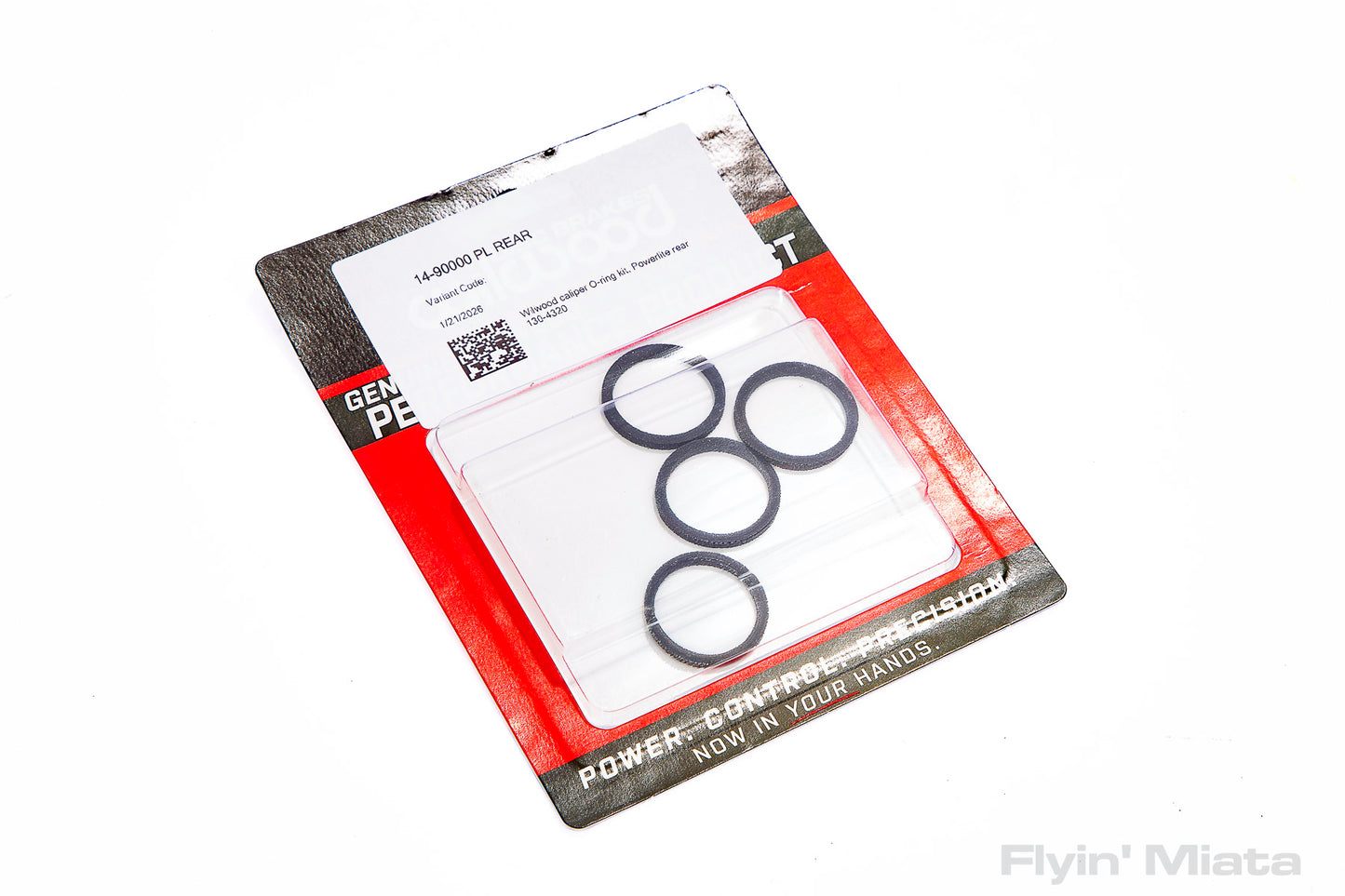 Wilwood caliper piston seal square ring kit, 4-piston rear (1.00")