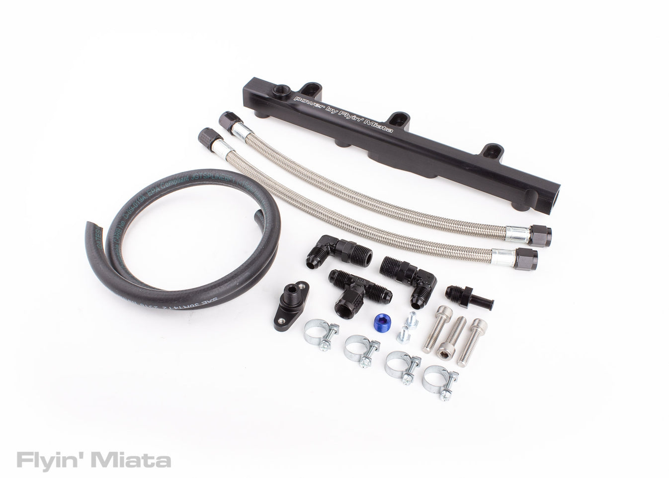 A dual feed rail for high performance and sex appeal! Flyin' Miata