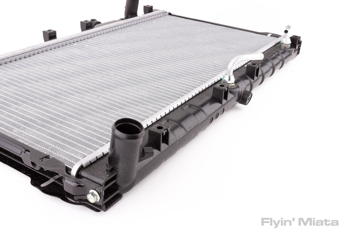 Miata Rear Mounted Radiator Stock replacement radiator with extra capacity. – Flyin' Miata