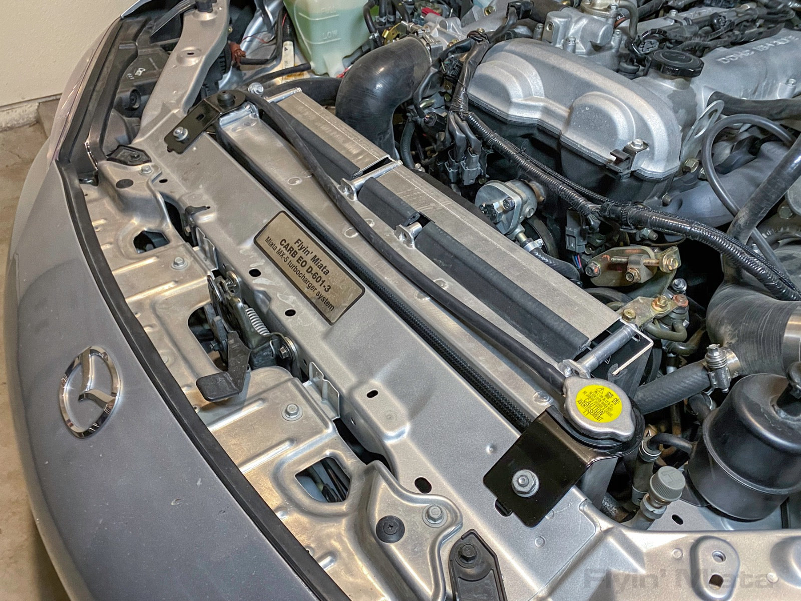 Miata Rear Mounted Radiator Required to install our new crossflow radiator on an NB chassis ...