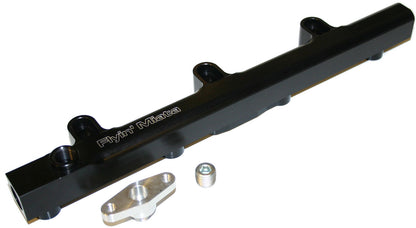 Flyin' Miata dual feed fuel rail with stainless steel feed lines for NA8 chassis
