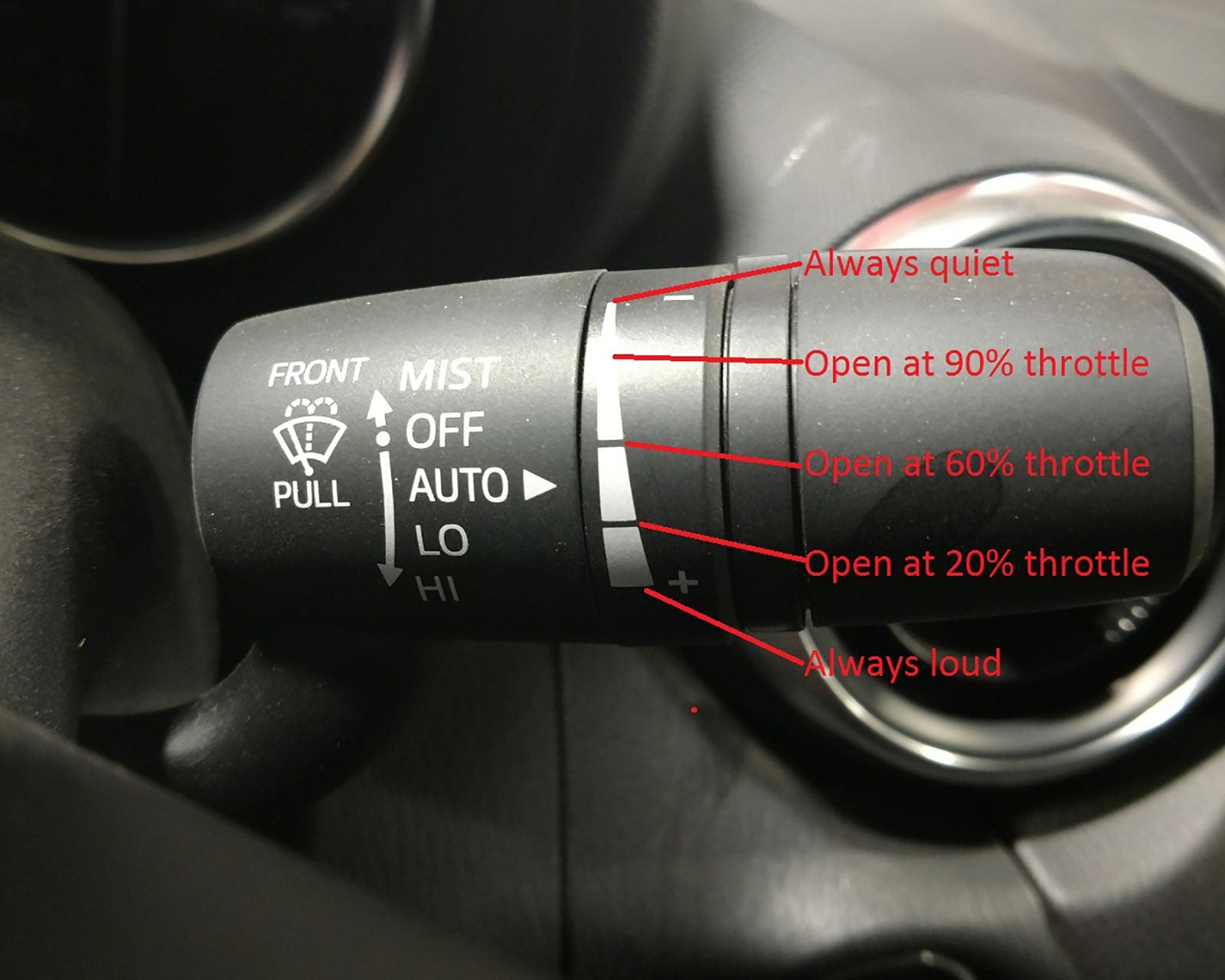 Control your active exhaust using the controls of your car! – Flyin' Miata