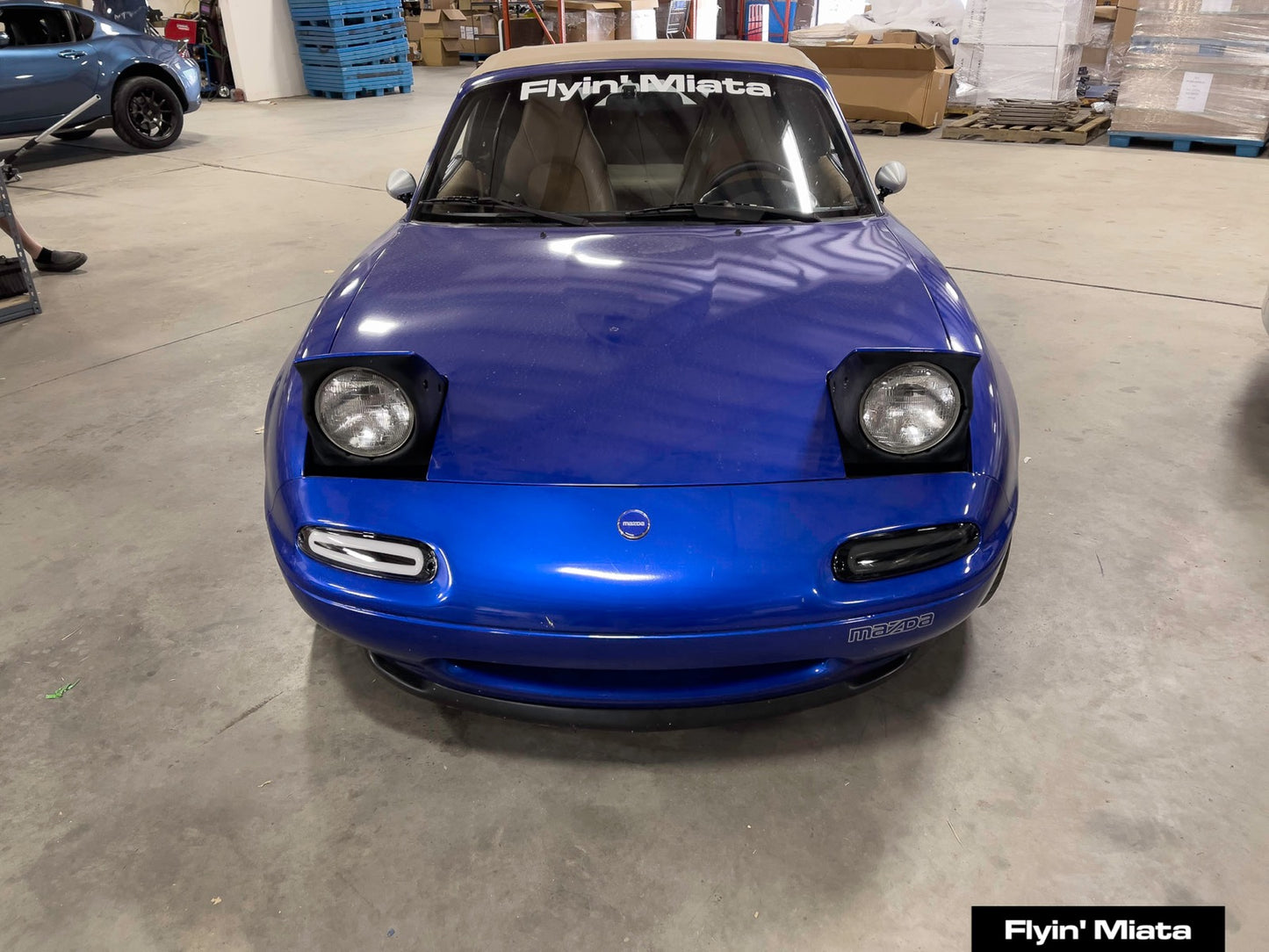 Carbon Miata NA front sequential turn signals