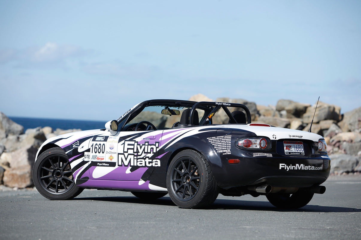Great handling without a killer ride. Flyin' Miata